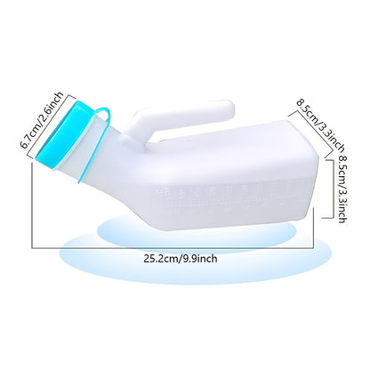 Thickened Large-Capacity Men's Luminous Portable Chamber Pot – Adult Urinal with Threaded Lid and Large Diameter Resin Material