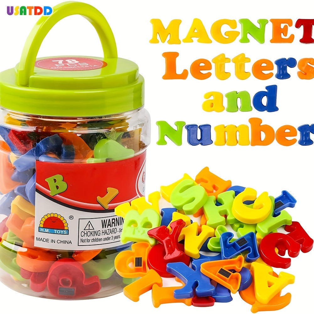 Magnetic Letter and Number Set - Colorful Alphabet Refrigerator Stickers for Educational Preschool Learning, Spelling, and Counting Games - Ideal for Halloween and Christmas Gifts