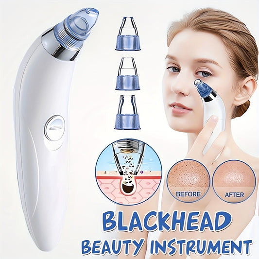 Professional Blackhead Vacuum Remover Tool – Deep Facial Pore Cleaning with 4 Interchangeable Probes – Gentle, Safe, Portable for Home or Travel