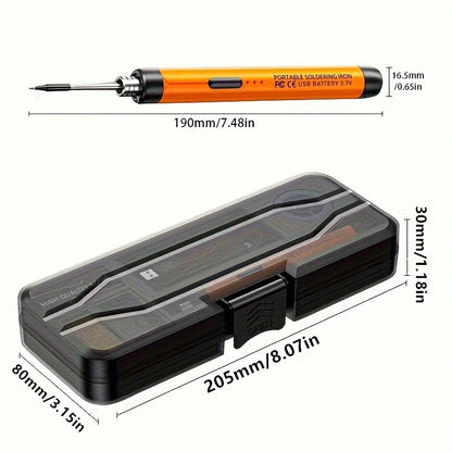 8W 5V USB Wireless Electric Soldering Iron - Mini Household Tool, Convenient Low Voltage Charging, DIY Handheld Welding Pen