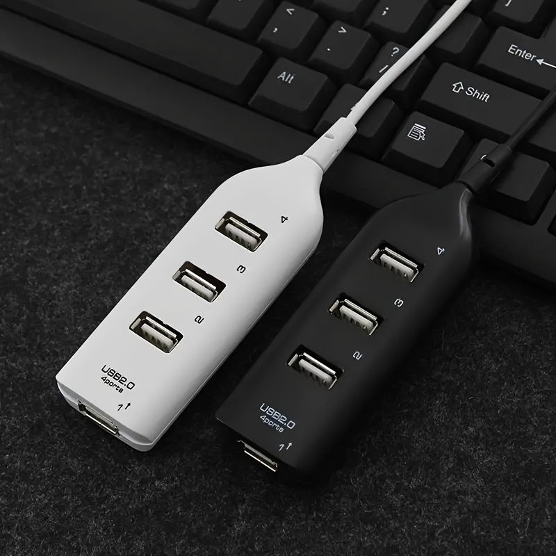 Micro USB Hub 2.0 - 4-Port High-Speed USB Splitter for PC and Computer Accessories