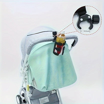 Universal 360° Rotatable Cup Holder - Compatible with Strollers, Prams, and Wheelchairs