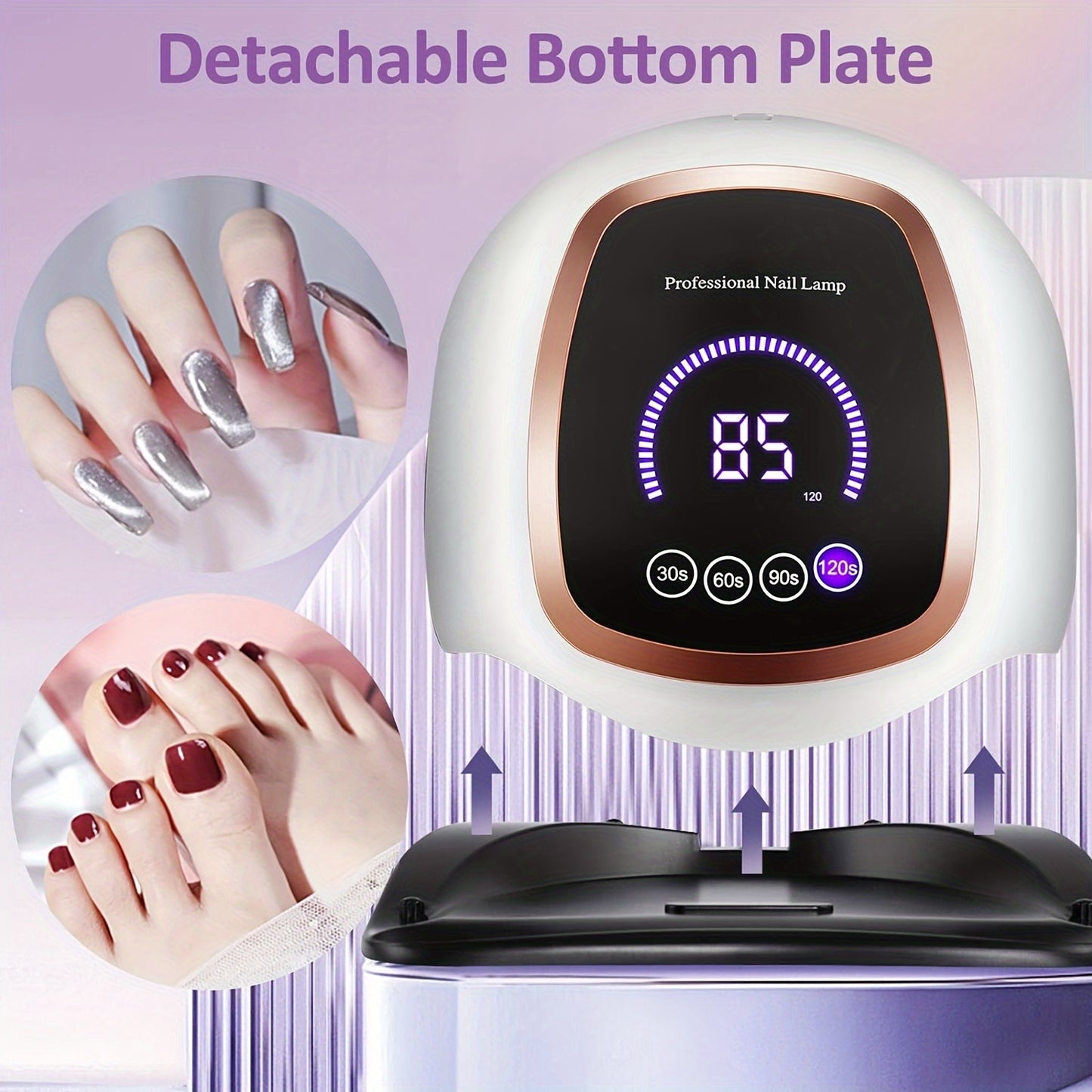 UV LED Nail Lamp - Nail Curing Lamp for Home & Salon, LED Dryer for Gel Polish with Automatic Sensor and 4 Timer Settings, Nail Art Tool for Fingernail and Toenail