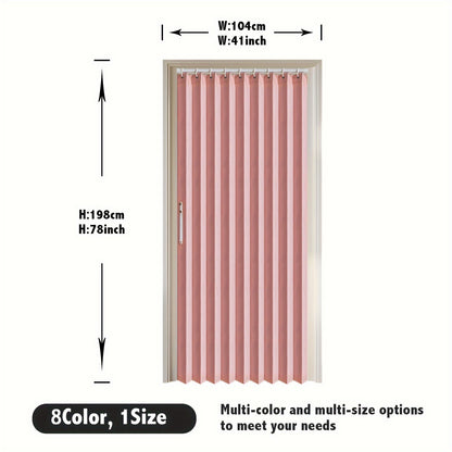 Colorful Magnetic Folding Door Curtain – Easy Setup, Space-Saving Divider for Home and Business – Vibrant Artistic Design, Machine Washable Polyester