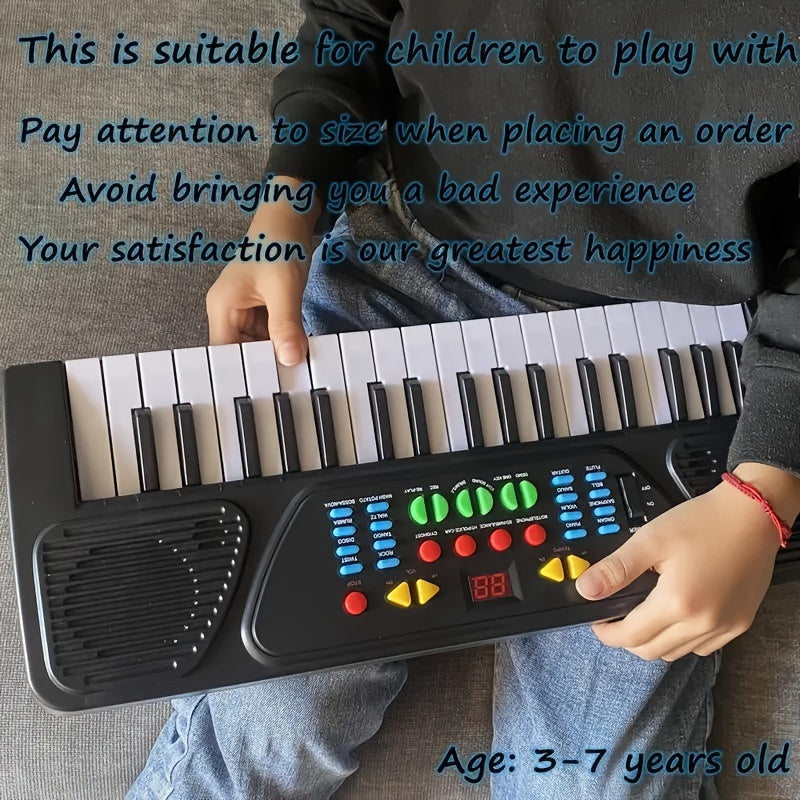 37 Key Electronic Piano Keyboard with Microphone - Portable Musical Instrument for Kids and Adults - Perfect Christmas or Birthday Gift