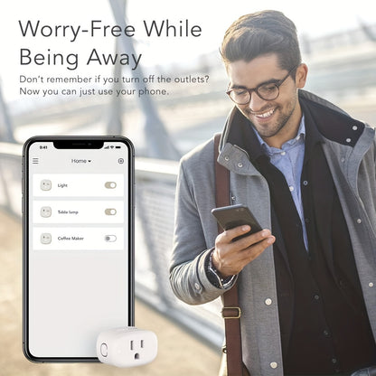 Nooie NSP01 WiFi Smart Plug 4/8/16pcs Set - Voice Control, Timer, Child Safety Lock, Compatible with Alexa & Google Home, 2.4G, 10Amp, Easy Setup, Space-Saving Design