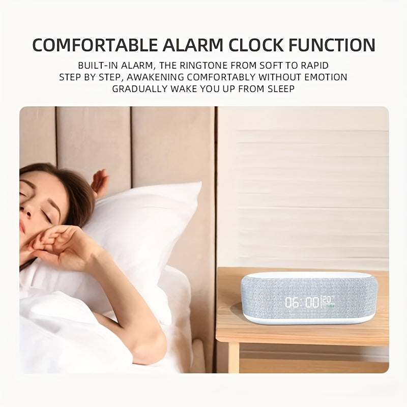 15W Wireless Charging Station with Digital Alarm Clock and Temperature Display – Night Light Dock for iPhone 15/14/13/12/11/X/SE/8 Series