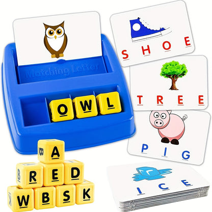 Educational Toys for Word Recognition and Spelling – See and Spell Learning Game, Memory and Matching Activities, STEM Toy for Halloween and Christmas Gifts