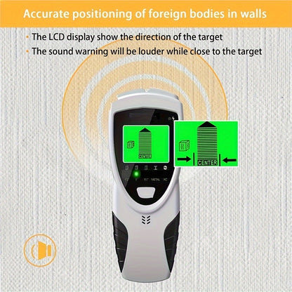 5 in 1 SHAWTY ProFinder Wall Scanner - Electronic Stud Detector with LCD Display, Audio Alarm, and Accurate Beam Finders for Wood, Metal, and AC Wire Detection