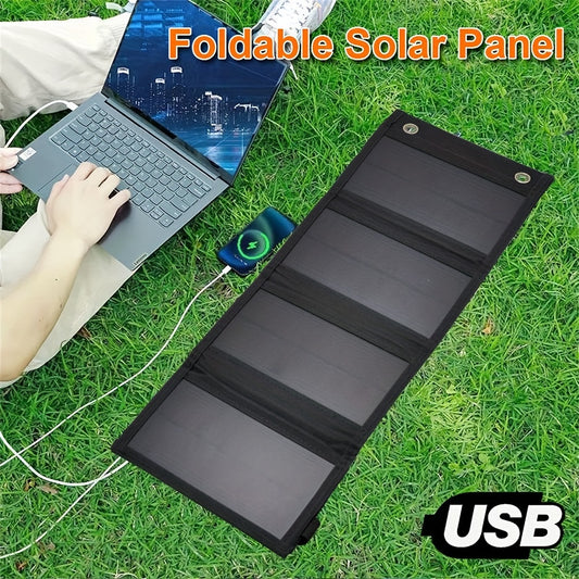 Portable USB Foldable Solar Panel - Waterproof, Folding Charger for Mobile Phones, Tablets, Outdoor Camping and Home