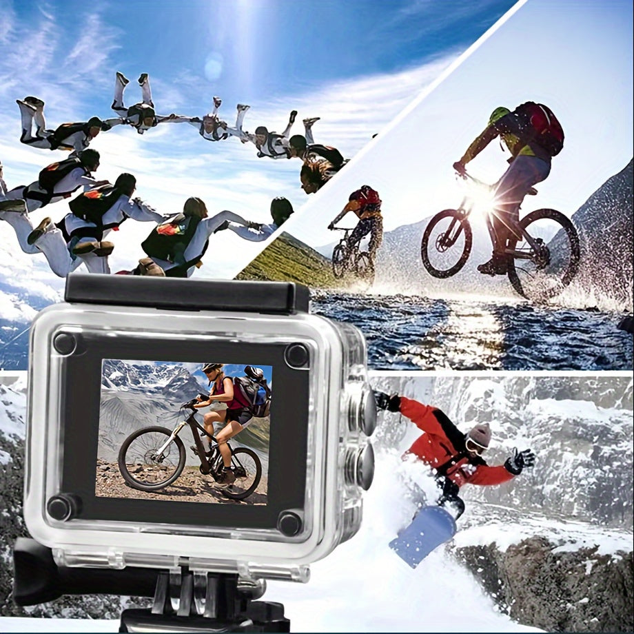 4K 1080P WiFi Sports Action Camera – High Clarity HD Camcorder for Cycling and Diving – Includes 32GB Card