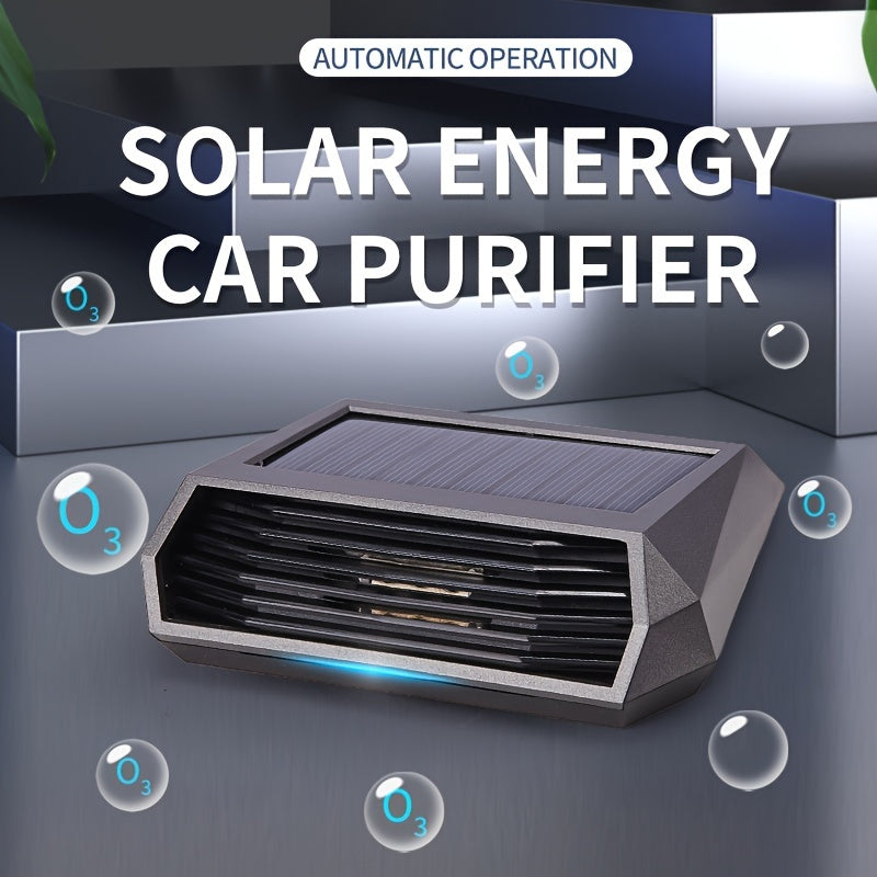 Solar-Powered Car Air Purifier - Automatic Odor Decomposition, Sterilization and Disinfection, No Consumables Needed, Built-in Lithium Battery