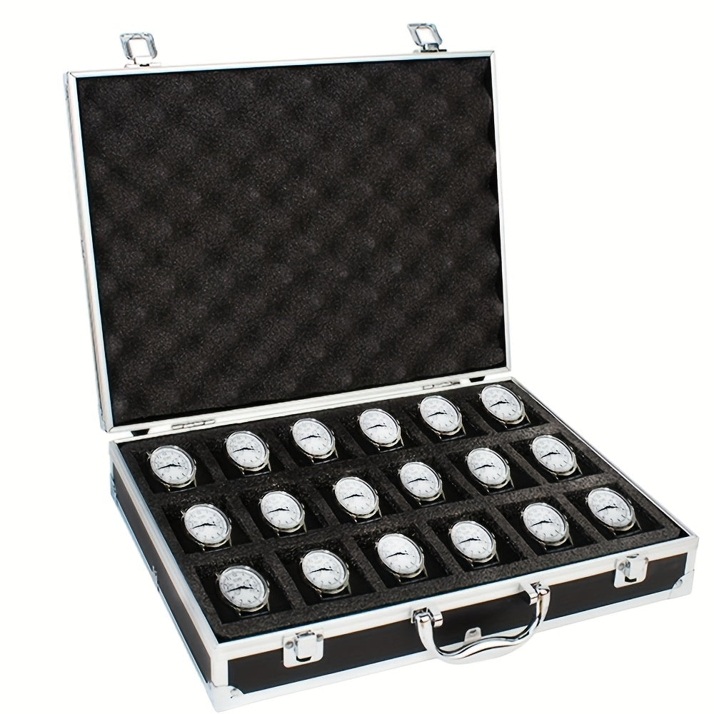 10/18 Slot Aluminum Alloy Watch Storage Box for Men - Portable Collector and Display Case, Ideal Gift Box for Watches