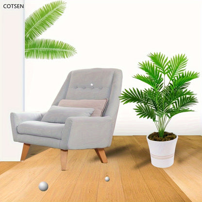 2 Pieces Realistic Artificial Plants - 32.68 Inch Long Stemmed with Large Leaves | High-End Indoor/Outdoor Decoration | Perfect for Weddings, Hotels, Gardens, Photography, Halloween, Christmas