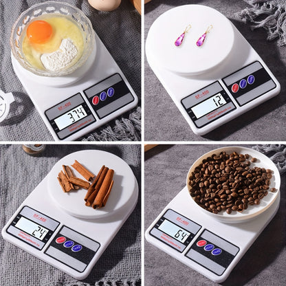 High-Precision Digital Scale - 10kg/22lb Range, Accurate to 1g - Compact Design for Office, Kitchen, and Baking