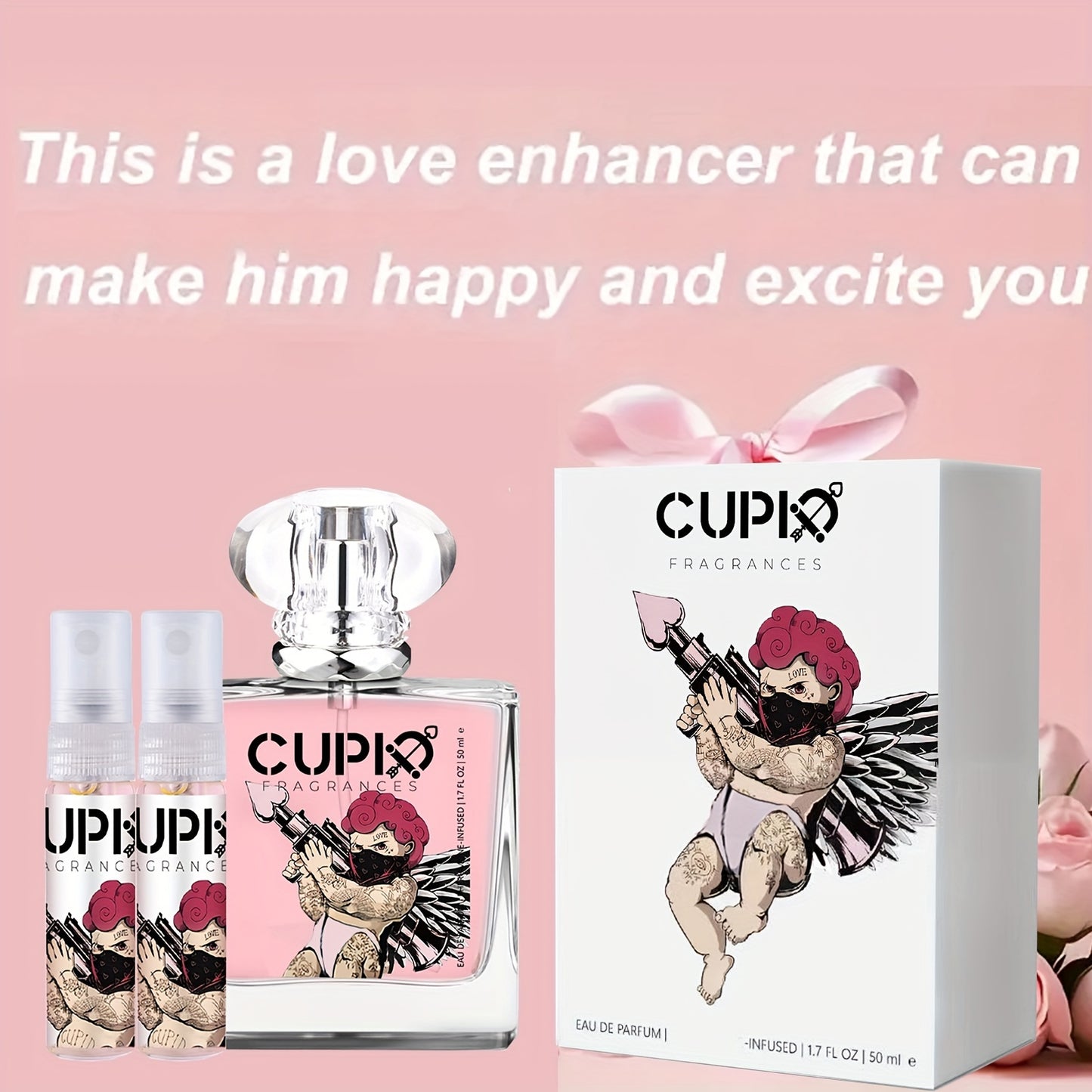 Cupid 2.0 Eros Perfume Spray – New Red, Fresh Romantic Scent, Long-Lasting Fragrance, 1.7 oz ( 50 ml )