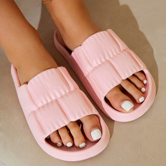 Soft Sole Slides - Vibrant Colors, Ultra-Lightweight, Cushioned, Slip-Resistant | Flat and Stable Design for Home, Bathroom, Beach, Poolside, Casual and Leisure Activities