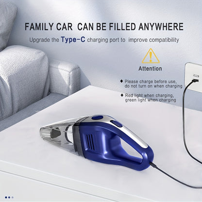 Portable Wireless Handheld Vacuum Cleaner – Powerful Suction USB Charging Mini Cleaner with Accessories, Ideal for Car, Home, Office, and Slit Tools