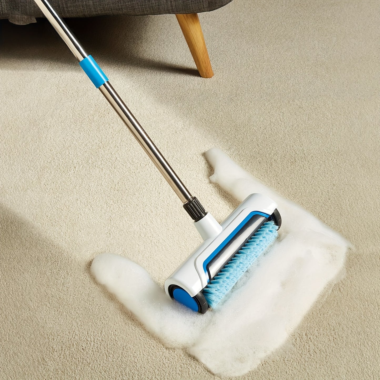 Instant Rug Revitalizer - Deep-Cleaning Stand-Up Scrubber for Carpets - Effortless Stain and Dirt Removal for Home and Office