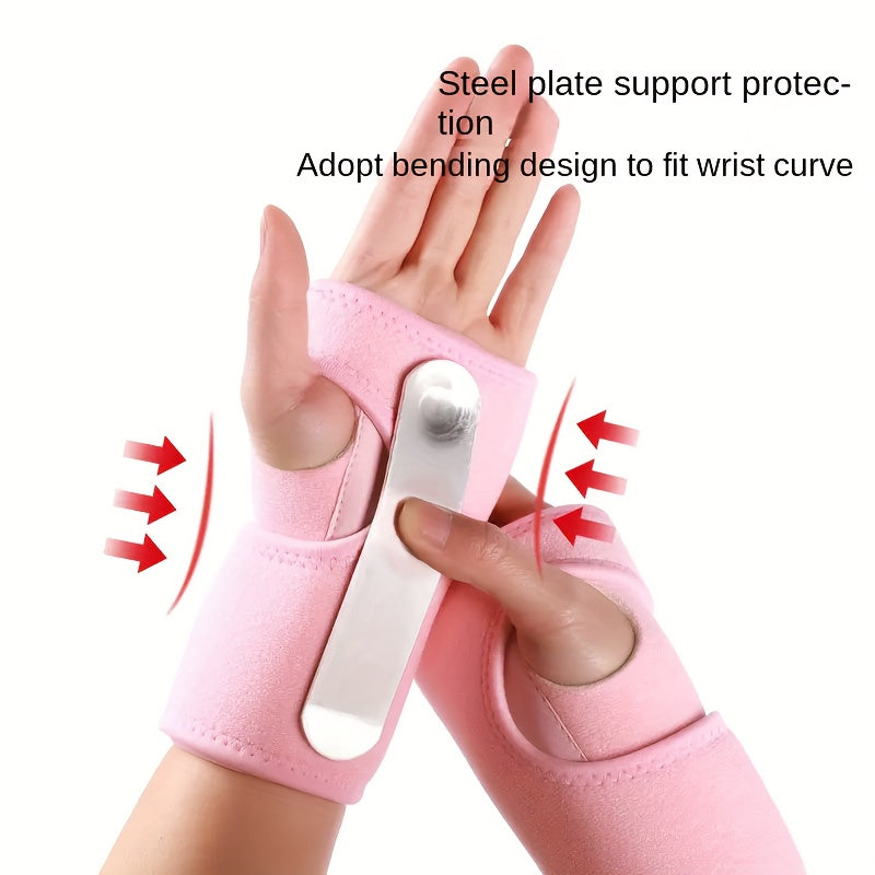 2 Pack Adjustable Wrist Support Braces with Splint - 11.8 Inch Breathable Carpal Tunnel Wrist Stabilizer