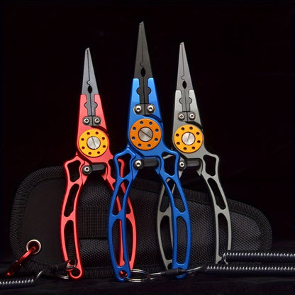 Premium Aluminum Alloy Multifunctional Fishing Pliers with Scissors - Efficient Fish Control, Line Cutting, and Hook Crimping | Durable, Corrosion-Resistant, Ergonomic Design