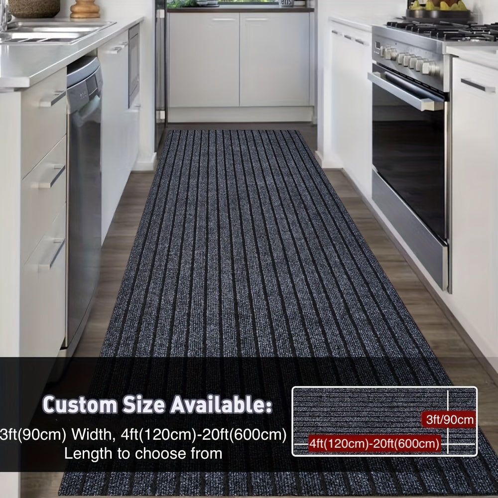 Heavy-Duty Roll Runner Rug – 2.2LB/sqm Non-Slip Rubber Mat with Anti-Slip Grip for Indoor/Outdoor Use – Ideal for Corridors, Hotel Entrances, Kitchens, Bedrooms, Balconies, Pools, and Bathrooms