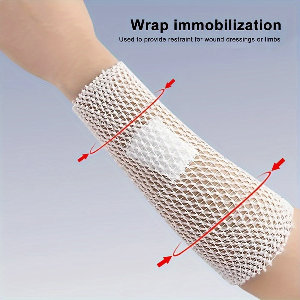 2m Soft and Breathable Elastic Mesh Bandage Roll - 78.74in Stretchable Support