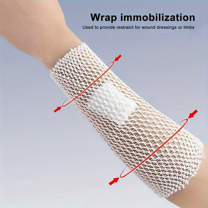 2m Soft and Breathable Elastic Mesh Bandage Roll - 78.74in Stretchable Support