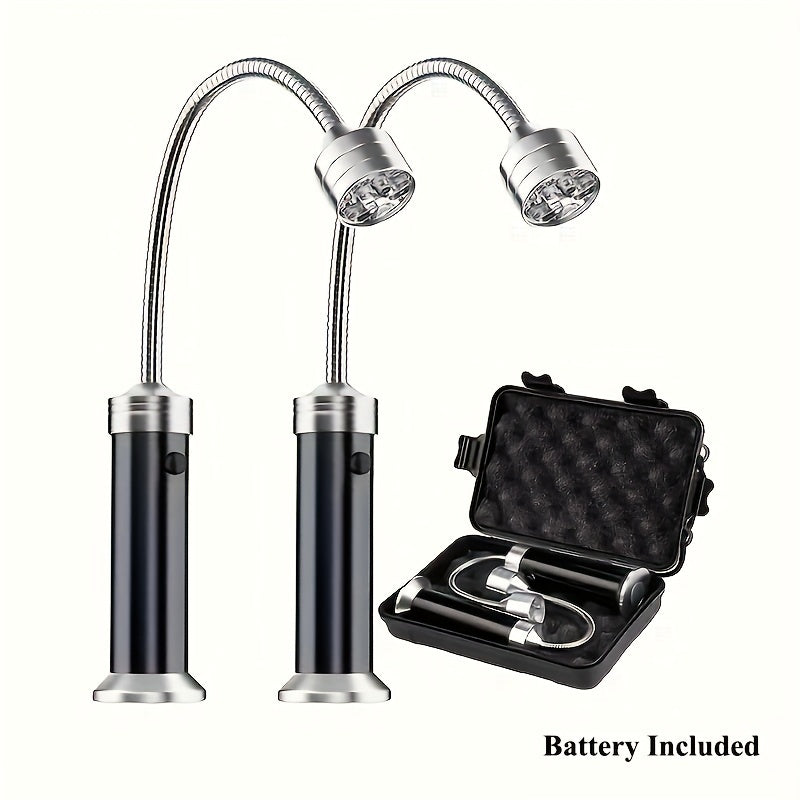 2pcs Barbecue Grill Lights - LED Work Light with Magnetic Base, Super Bright Flashlight (Battery Included), BBQ Accessories, Perfect Gifts for Men, Dad, Husband