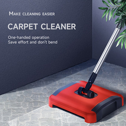 Hand-Push Carpet Sweeper - Manual Floor and Carpet Cleaning Broom Set for Living Room, Bedroom, and Bathroom - Ideal for Home Use