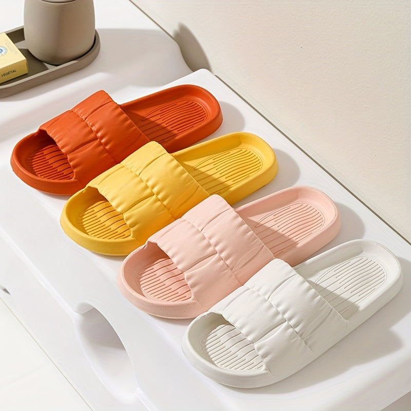 Soft Sole Slides - Vibrant Colors, Ultra-Lightweight, Cushioned, Slip-Resistant | Flat and Stable Design for Home, Bathroom, Beach, Poolside, Casual and Leisure Activities