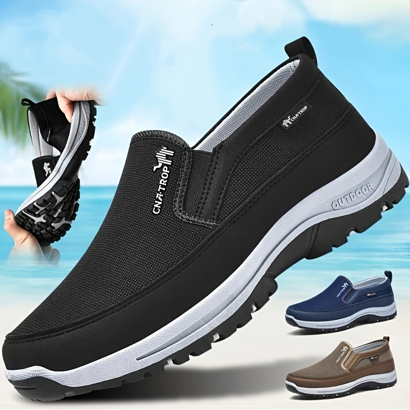 Ultra-Comfortable One-Step Walking Shoes for Men - Soft Breathable Upper, Slip-Resistant Outsole, Lightweight, Easy Slip-On - Ideal for Casual Walking, Travel, and Outdoor Activities