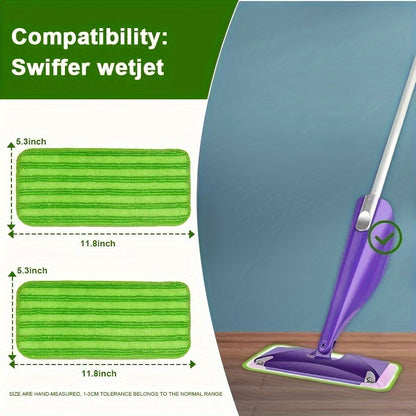 Swiffer Wet Jet Microfiber Mop Pads - Reusable, High Absorption, Pet Hair and Dirt Pickup, 2 Pack Cleaning Accessories