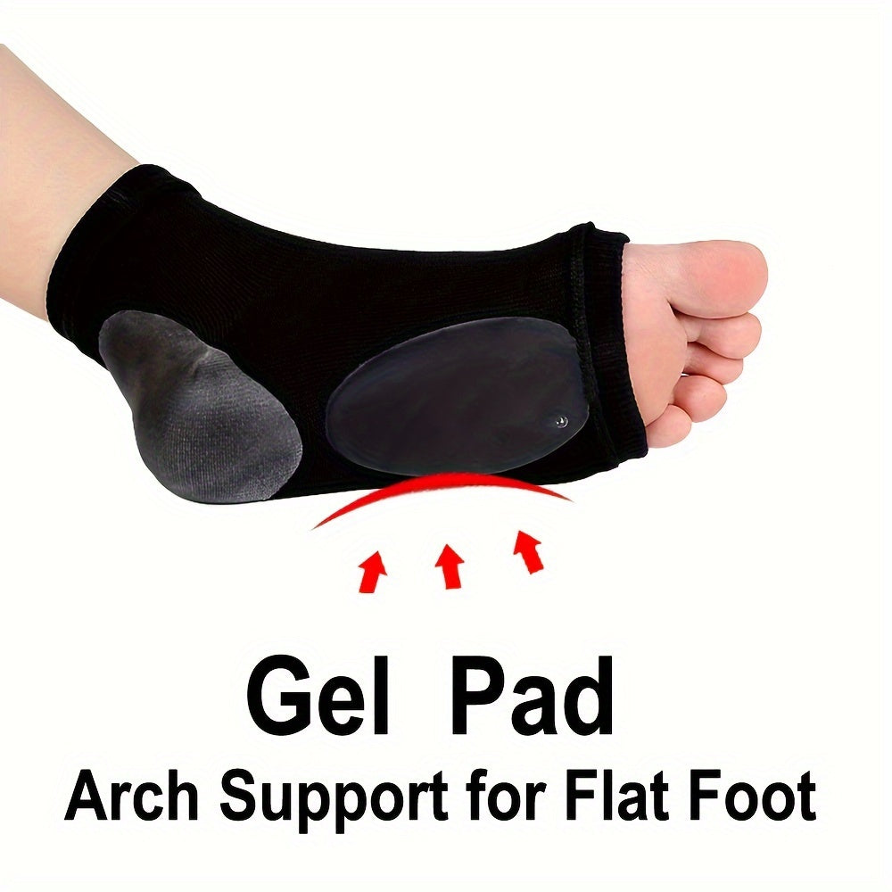 Arch Support Sleeves with Gel Pad - Flat Foot and Metatarsal Compression for Men and Women