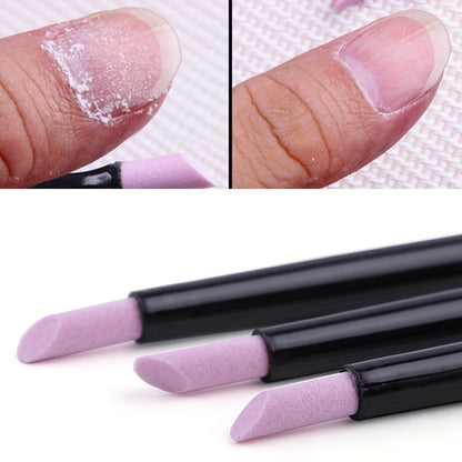 Quartz Scrubs Stone Cuticle Stick Pen – 3 Piece Nail Art Grinding Pen and Manicure Care Tools Set