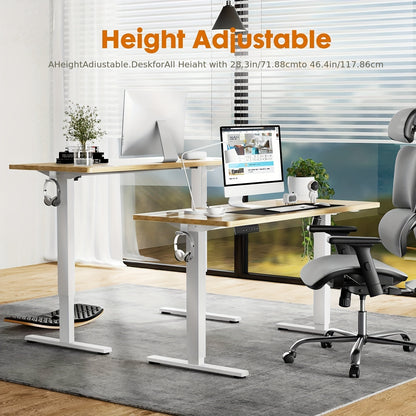 40/55" Adjustable Electric Standing Desk – Ergonomic Height, Spacious Workstation for Home Office, Cafe, Event Hosting – 4 Colors, Sturdy and Space Saving