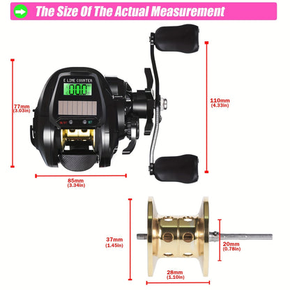 SAMOLLA Pro Baitcasting Fishing Reel – Variable Speed Adjustment, Saltwater Design, High-Casting Performance, and Durable Construction for Optimal Fishing Experience