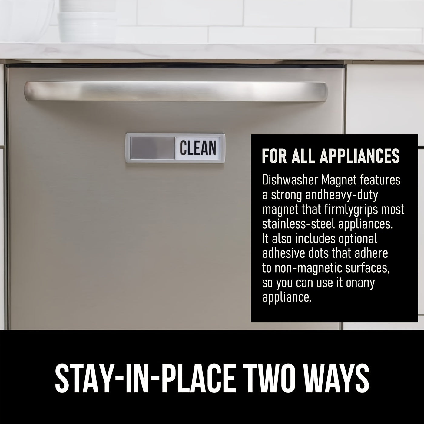 Durable Dishwasher Magnet Sign - High Visibility, Scratch-Proof, Strong Adhesion - Streamline Kitchen Organization & Hassle-Free Cleaning - Perfect for Busy Kitchens!