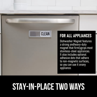 Durable Dishwasher Magnet Sign - High Visibility, Scratch-Proof, Strong Adhesion - Streamline Kitchen Organization & Hassle-Free Cleaning - Perfect for Busy Kitchens!