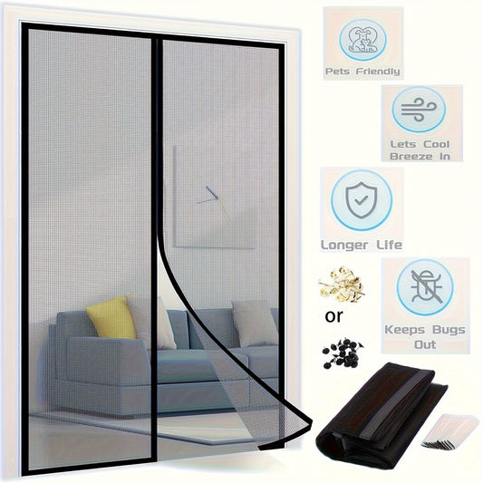 Magnetic Screen Door Set - Self-Sealing, Hands-Free, Heavy-Duty Mesh - Bug-Proof, Pet and Kid Friendly, Easy Installation, Durable - 36x82 Inch / 39x82 Inch