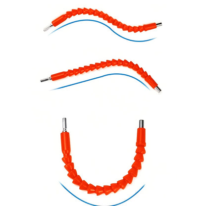 Orange Electric Drill Flex Shaft Adapter - Robust Universal Joint for Tight Spaces, Multi-Functional Screwdriver Extension Holder with Secure Connecting Rod
