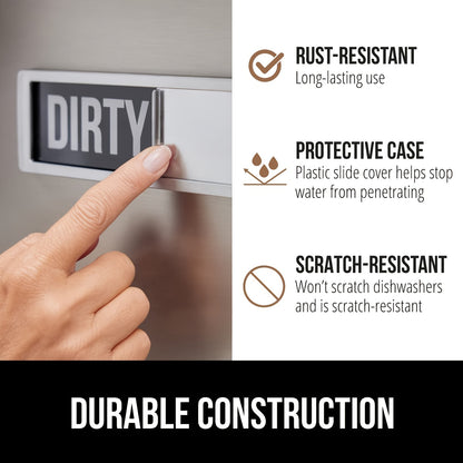 Durable Dishwasher Magnet Sign - High Visibility, Scratch-Proof, Strong Adhesion - Streamline Kitchen Organization & Hassle-Free Cleaning - Perfect for Busy Kitchens!