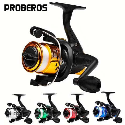 PROBEROS 1pc Gear Ratio 5.2:1 Spinning Reel with Fishing Line - Portable 1BB Plastic Fishing Reel, Fishing Supplies