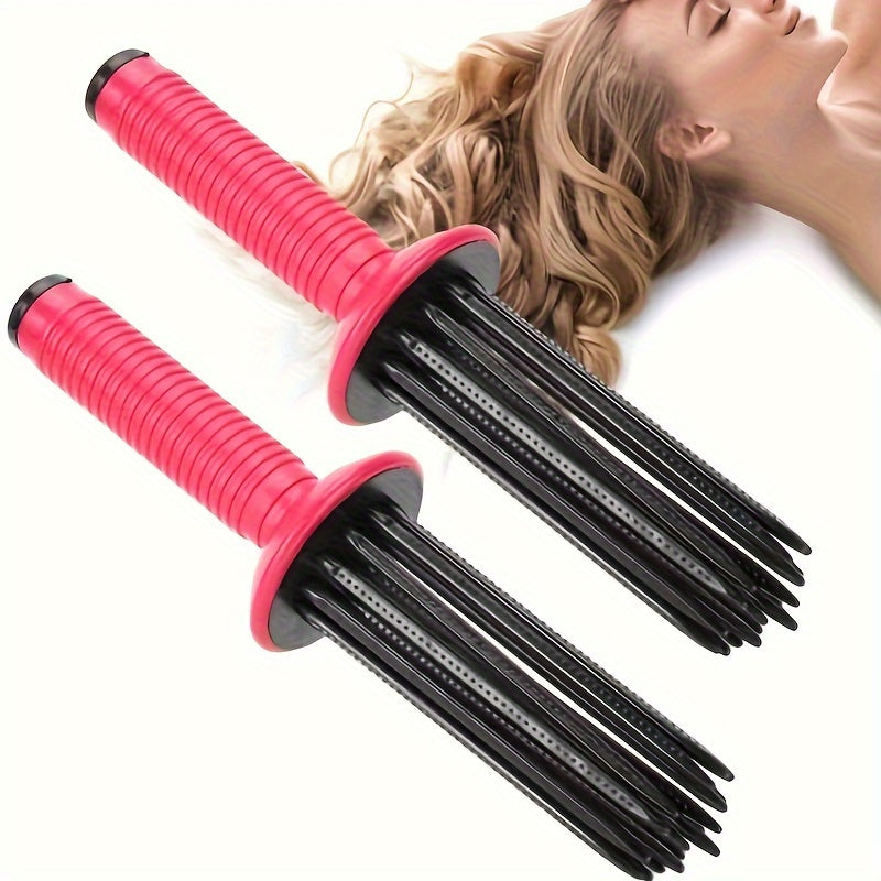 Plastic Hair Curler Comb – Round Brush for Blow Drying and Hair Styling