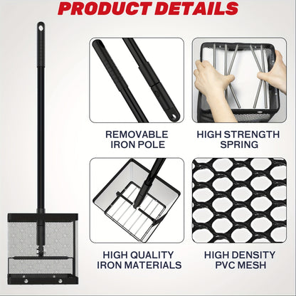 SAPLIZE Heavy-Duty Golf Ball Retriever - Extra-Large 75 Ball Capacity, Ultra-Sturdy and Long-Lasting Picker - Effortlessly Collect More Balls, Play Smarter!