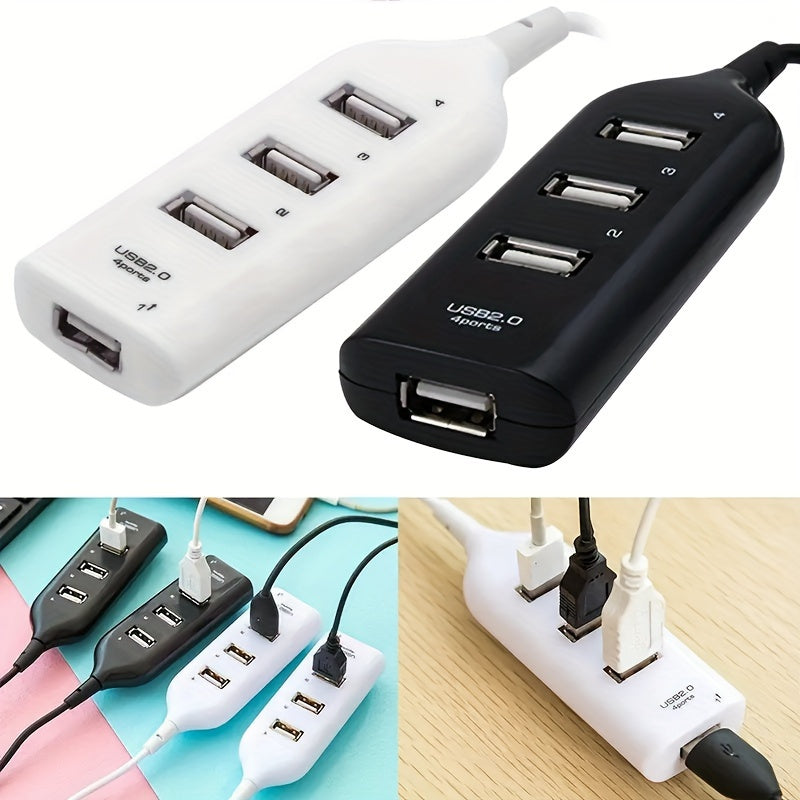 Micro USB Hub 2.0 - 4-Port High-Speed USB Splitter for PC and Computer Accessories