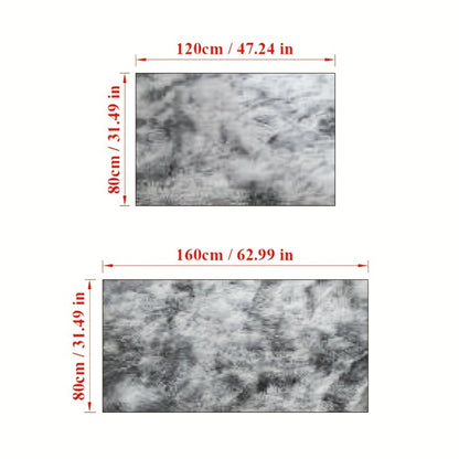 Fluffy Area Rug for Bedroom – Soft, Fuzzy Shaggy Carpet with Non-Slip Bottom – Light Grey Rug for Living Room