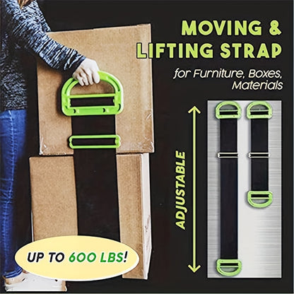 Heavy-Duty Adjustable Lifting Straps – Move Up to 600 lbs Furniture Safely with Enhanced Control – Building Supplies Ladders