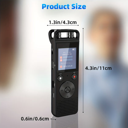 80GB Digital Voice Recorder - 5720 Hours Capacity, 30-Day Battery Life, HD Lossless Recording | Smart AGC Chip, 7-Level Noise Reduction, Voice-Activated, Password Protection, Auto Save, Playback Support