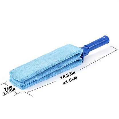 Extra Large Blinds Duster Pro – 16.5x2.8in, Extendable Window Blinds Cleaner with 2 Soft Microfiber Sleeves and Long Handle – Effective for Blinds, Vents, Fans, and More (1 Pc)